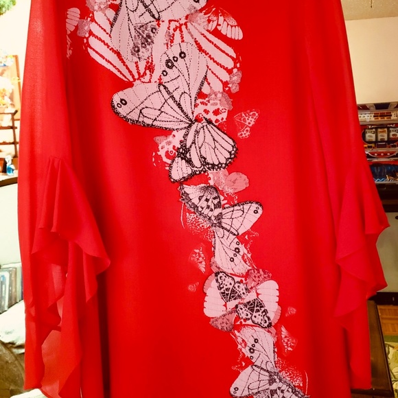 Max Studio Butterfly Dress - Picture 6 of 9